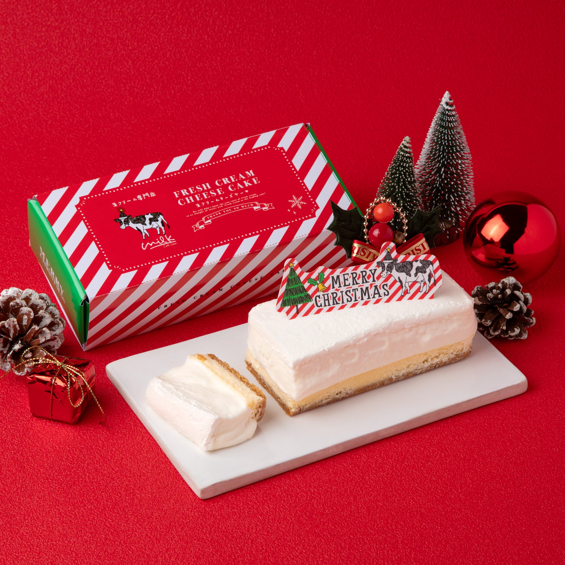 <クリスマス専用BOX> 究極の生クリームチーズケーキ/生クリーム専門店ミルク