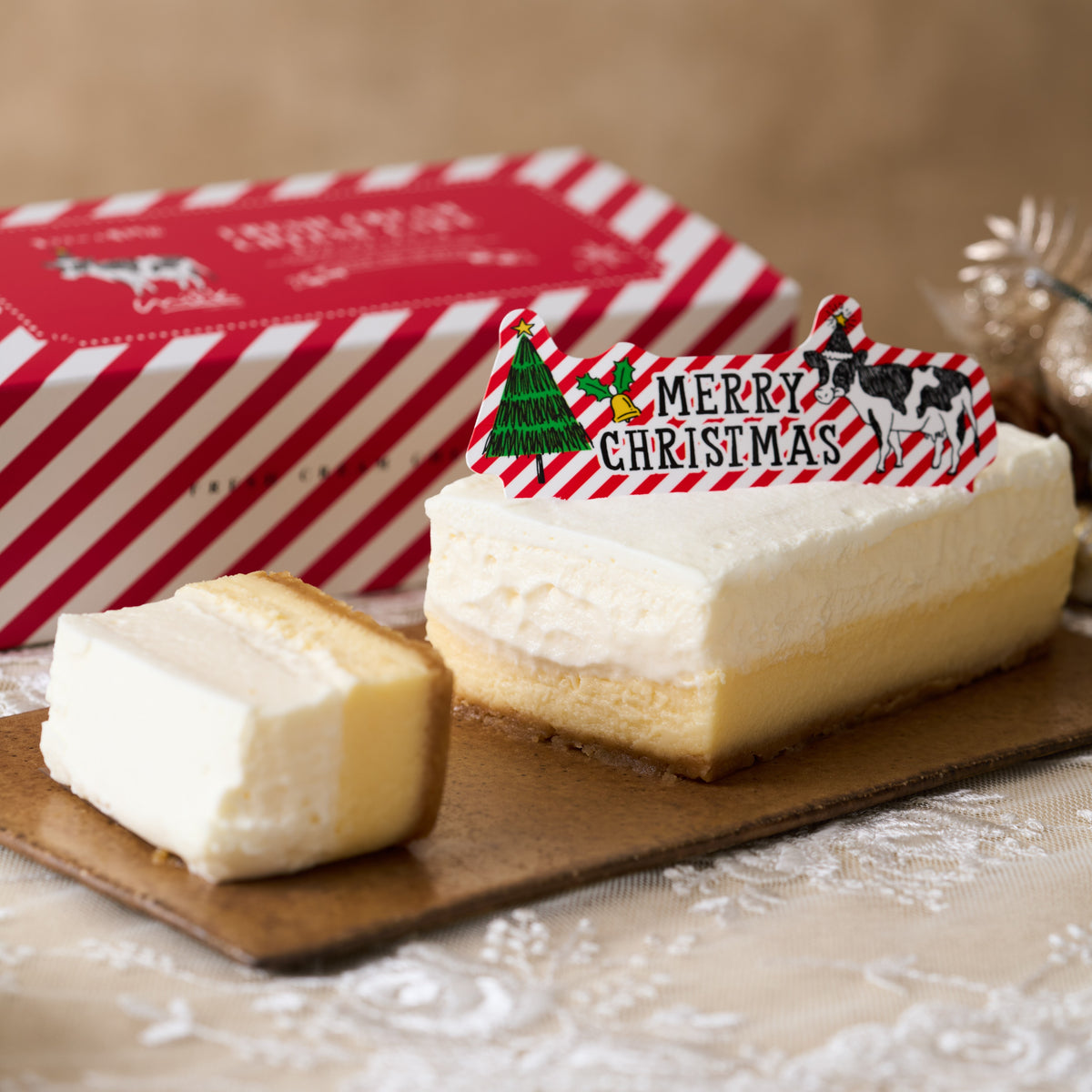 <クリスマス専用BOX>　究極の生クリームチーズケーキ/生クリーム専門店ミルク
