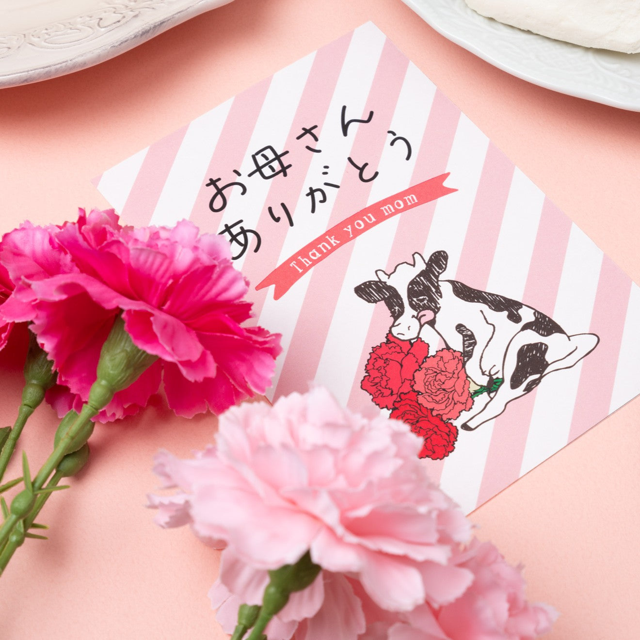 【母の日専用BOX】 生クリームチーズケーキ&フラワーギフトセット